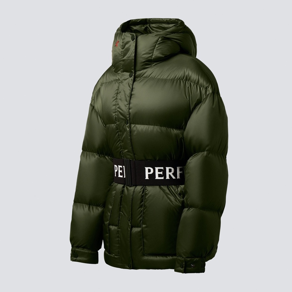 PERFECT MOMENT 'OVER SIZED PARKA II' in DARK GREEN - SIZE SML - US4/6 MSRP $700